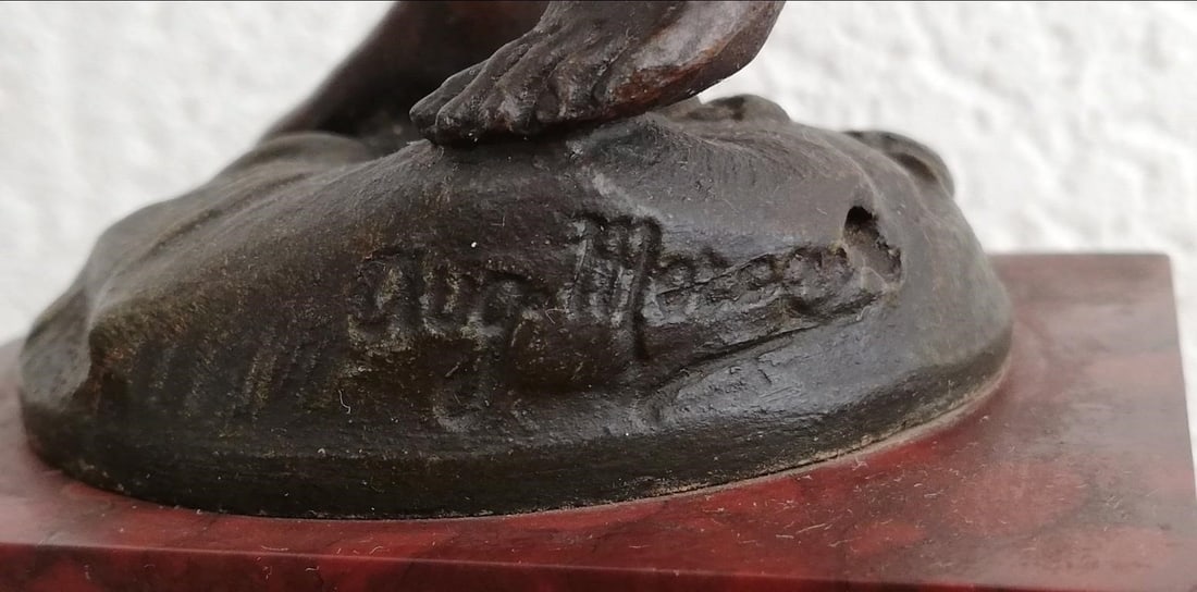 Auguste Moreau Bronze-Toned Figural Clock - 13