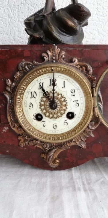 Auguste Moreau Bronze-Toned Figural Clock - 19