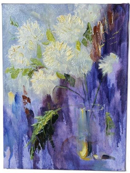 Ecstasy Moon by Alexey Cheremnykh - Alex Che: 2018Alexey Cheremnykh - Alex CheOil on canvas.Painting is not framed.Dimensions: 12" x 16"