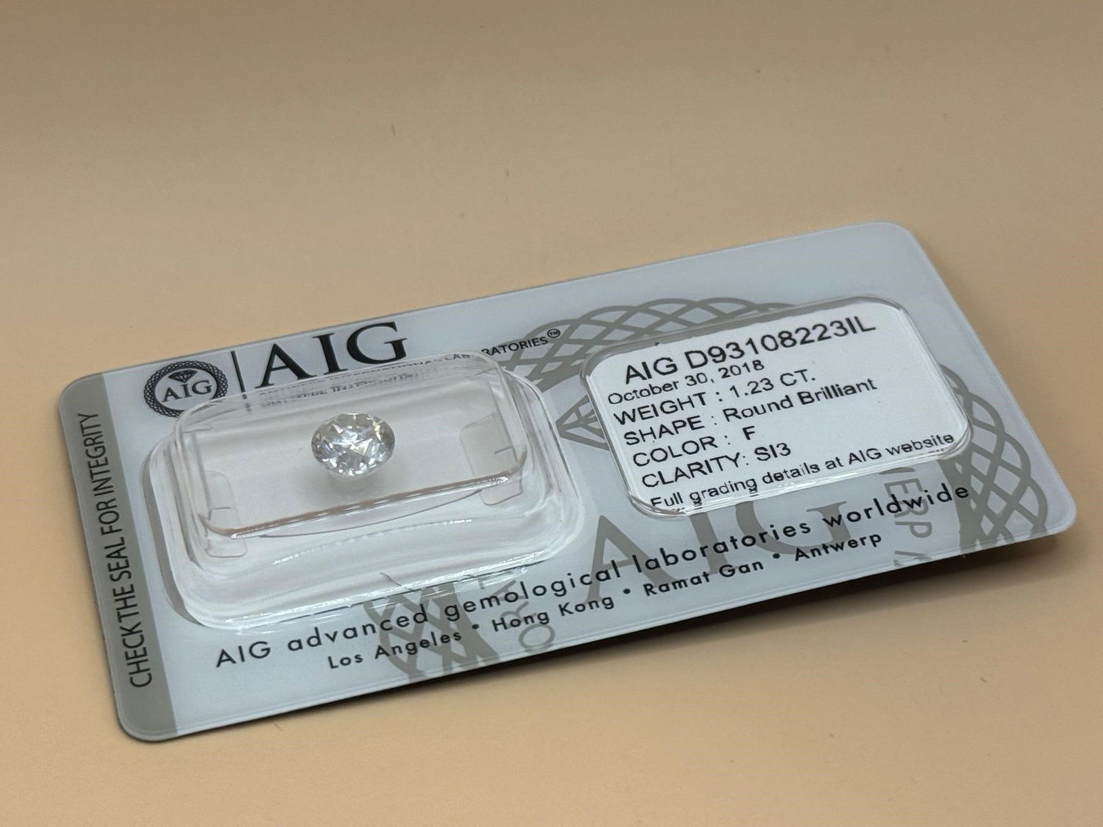 Natural Round Diamond 1.23ct - 3