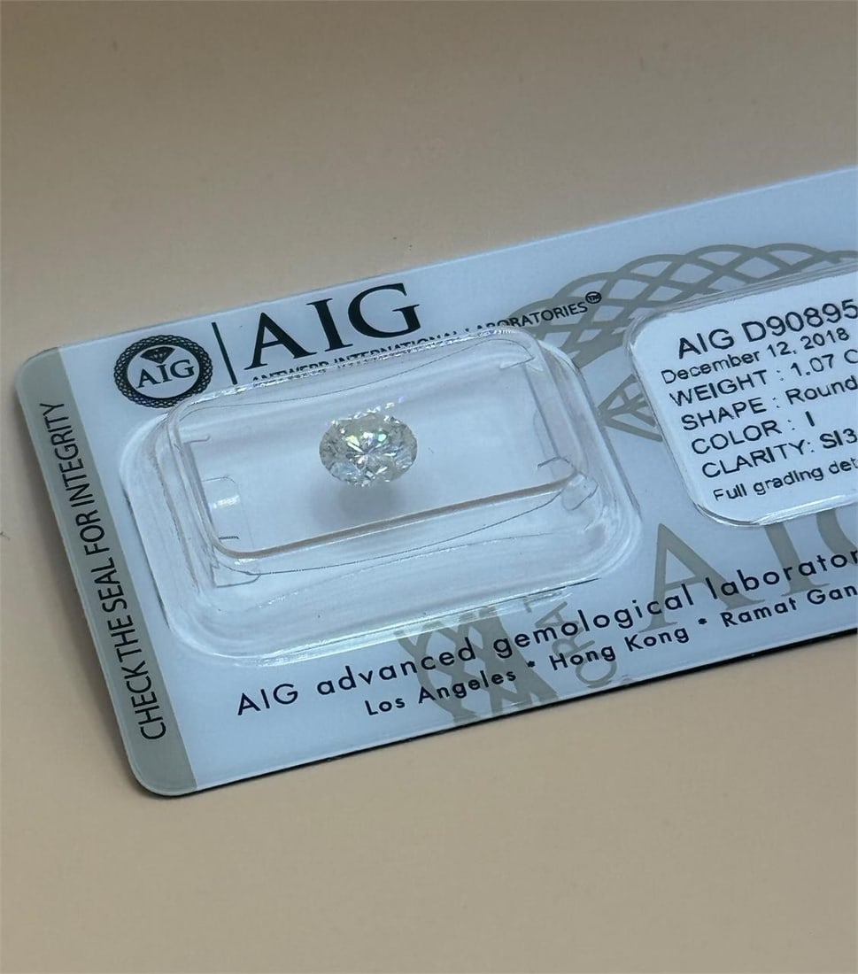 Natural Round Diamond 1.07ct - 2