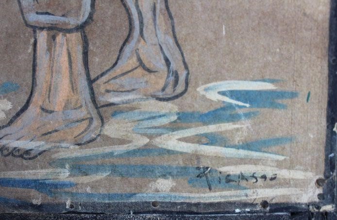 Featuring two persons in robes / Attr Picasso - 2