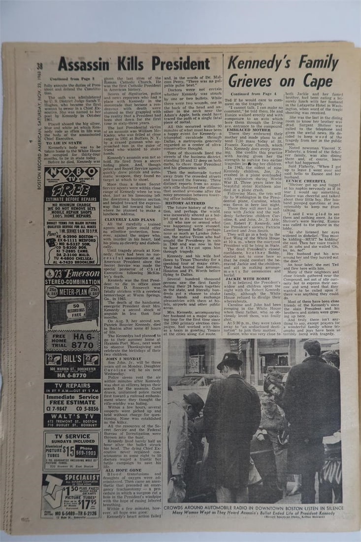 Record American JFK Assassination Newspaper - 5