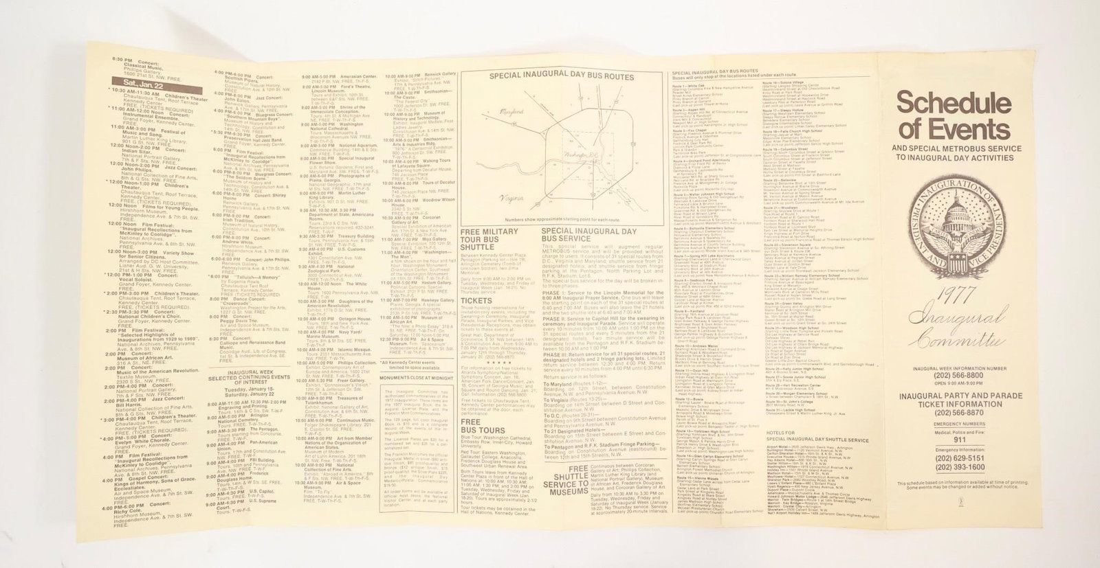 1977 Inaugural Schedule - 6
