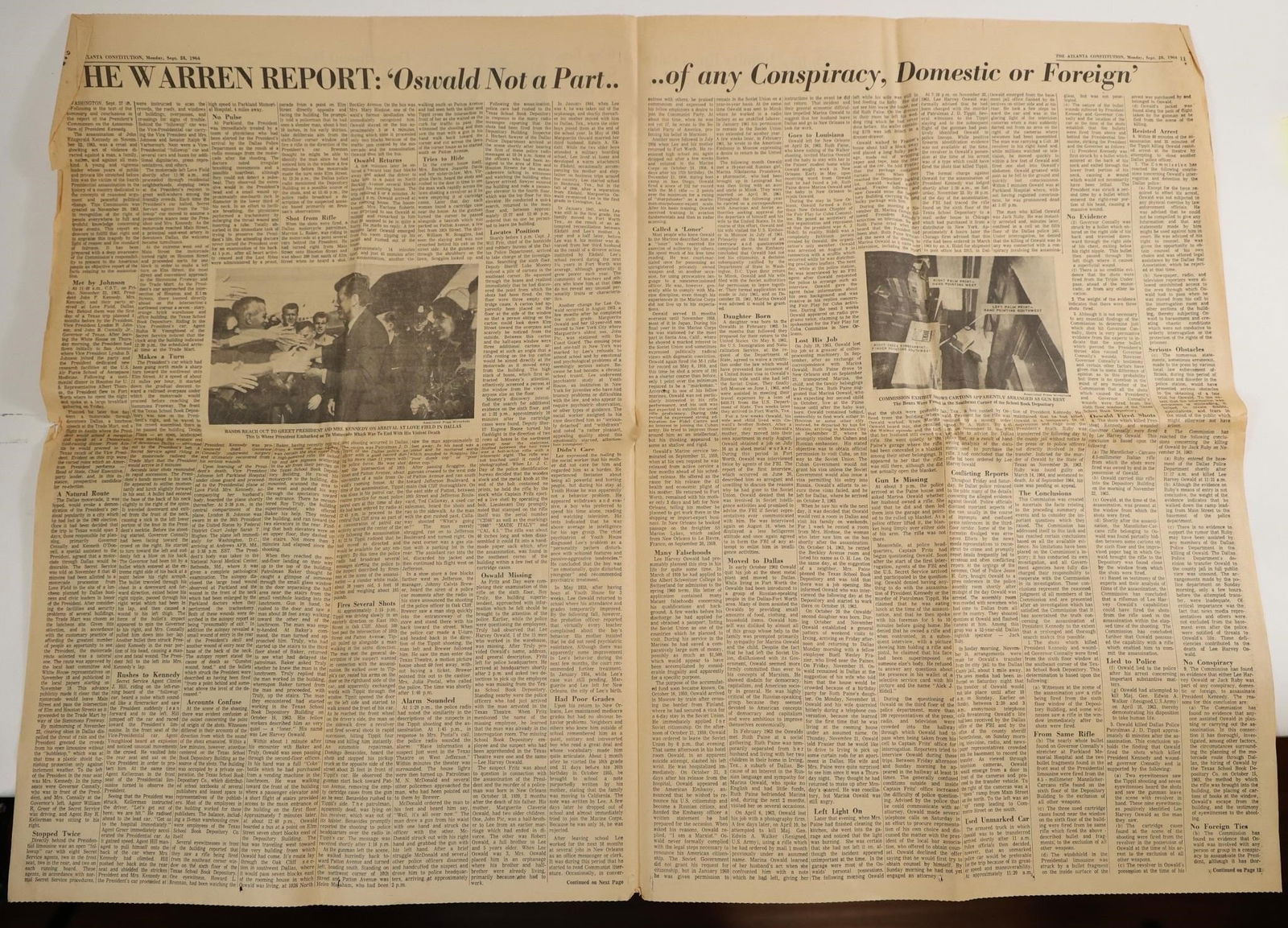Atlanta Constitution Warren Report 1964 - 3