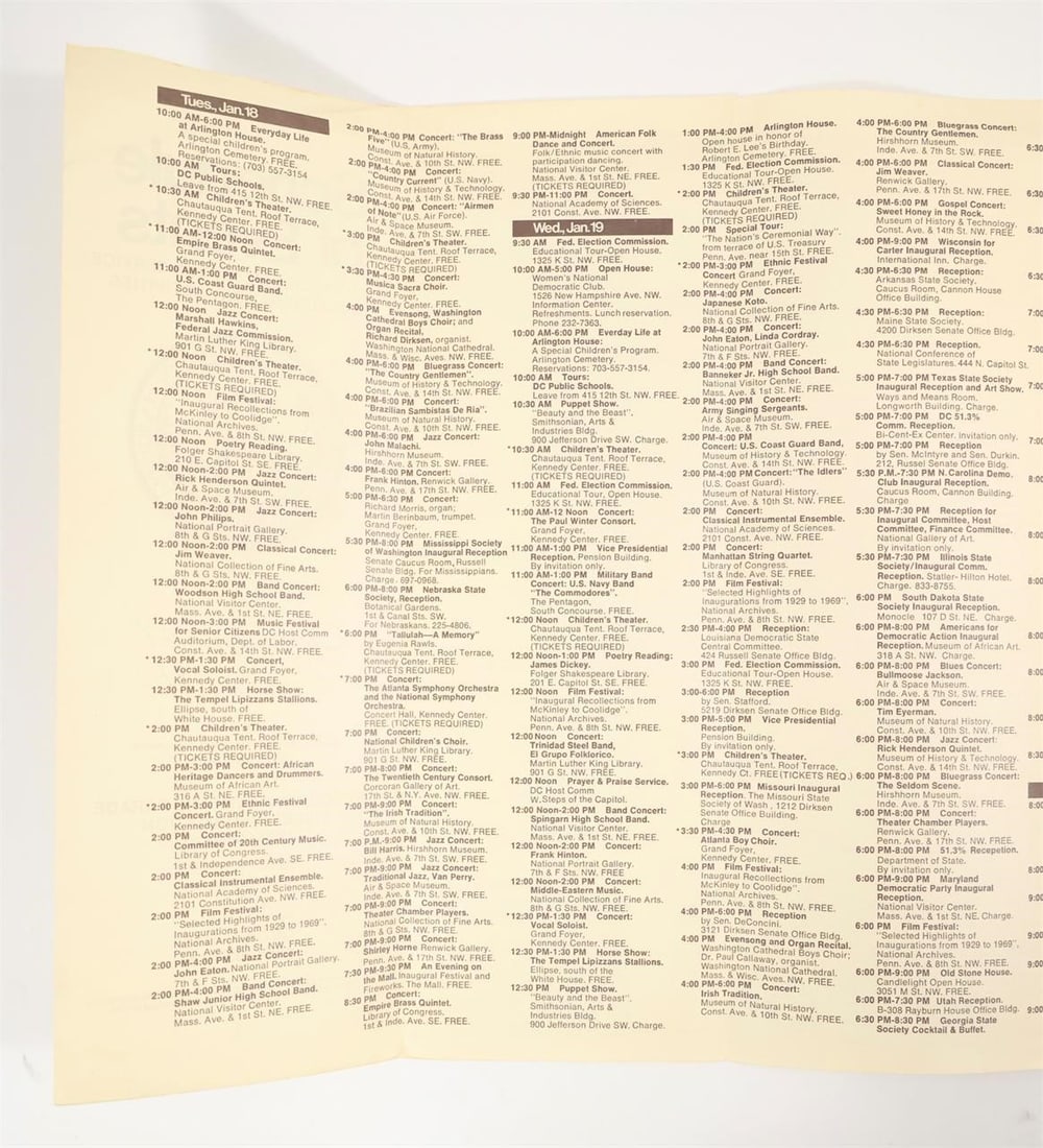 1977 Inaugural Schedule - 4