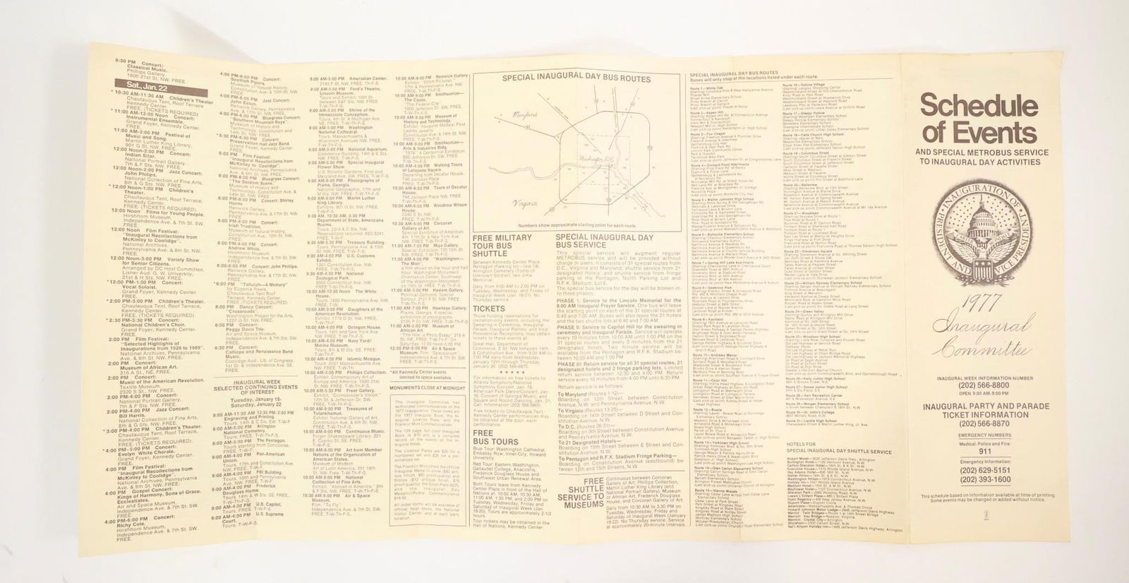 1977 Inaugural Schedule - 6