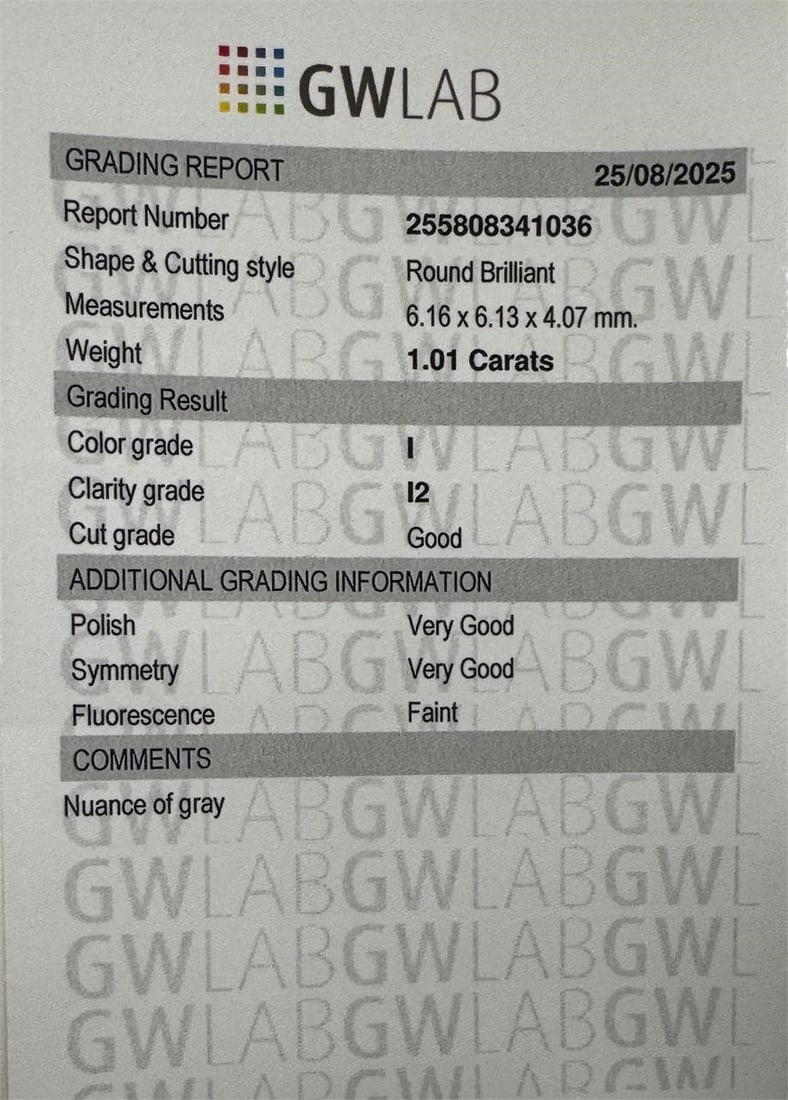 Natural Round Diamond- 1.01 Ct - 2