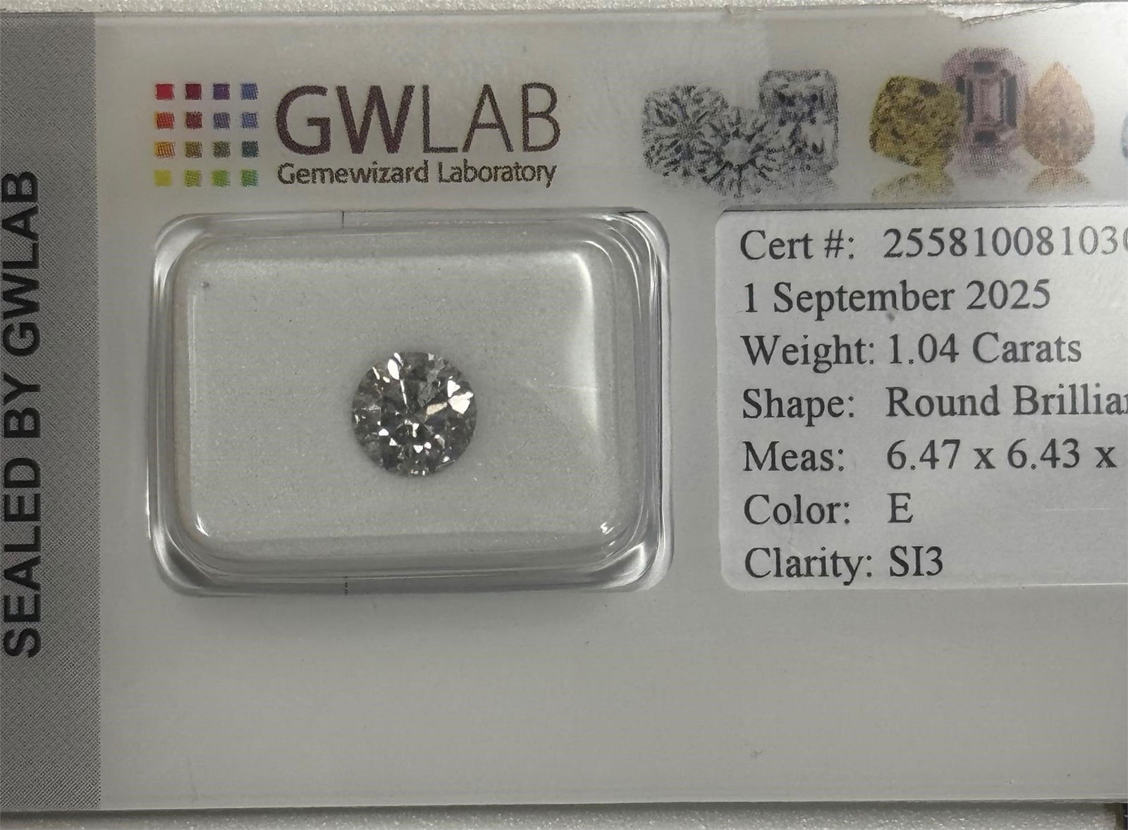 Natural Round Diamond 1.04 Ct - 2