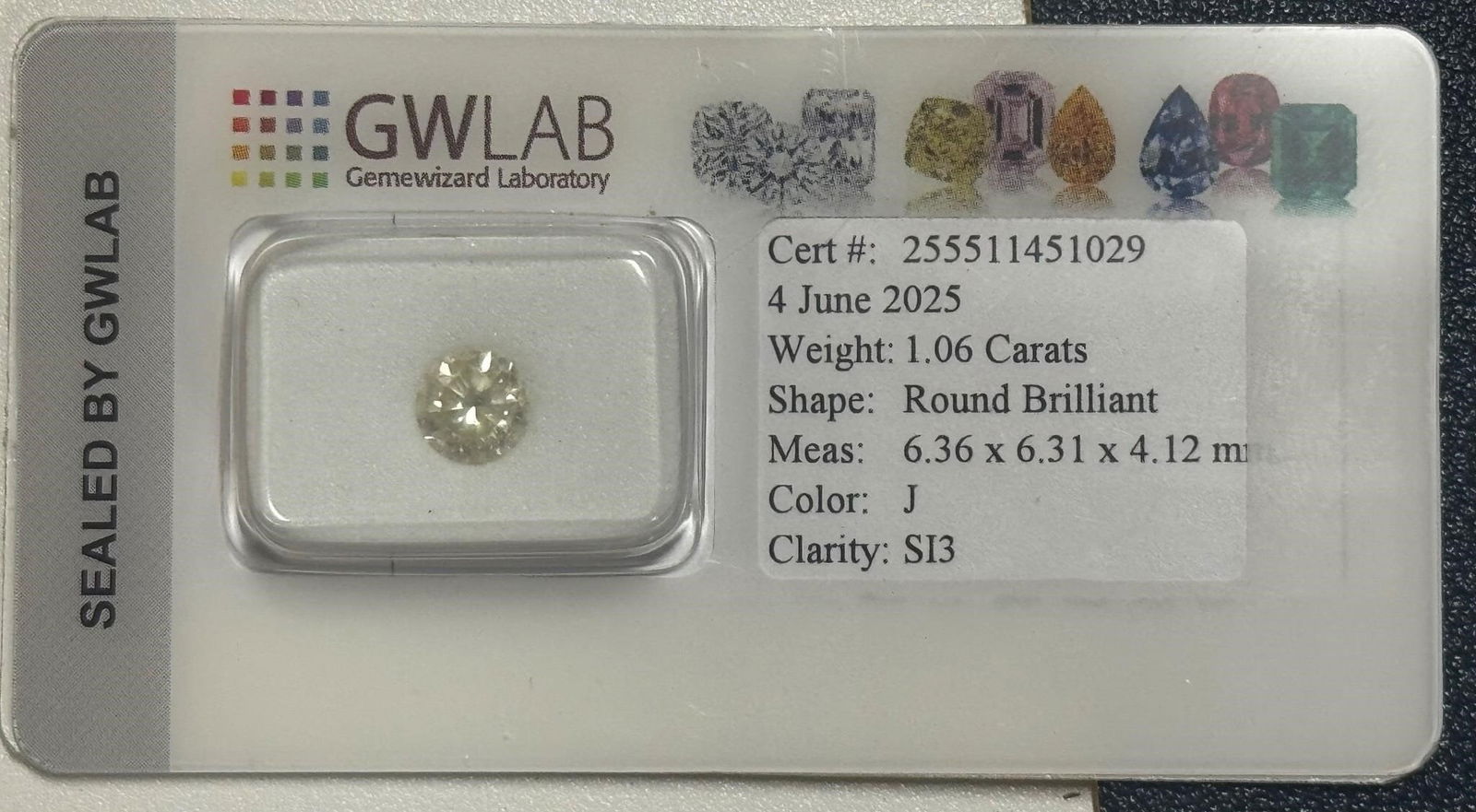 Natural Round Diamond 1.06 Ct - 2