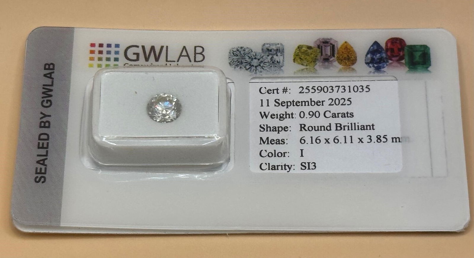 Natural Round Diamond 0.90ct - 2