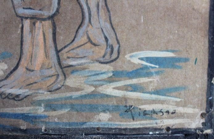 Featuring two persons in robes / Attr Picasso - 2