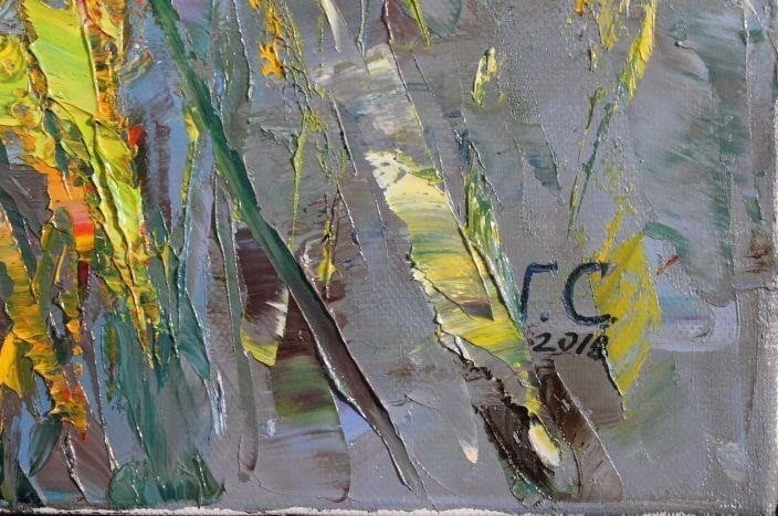 Red Flowers (tulips) signed by GC - 2