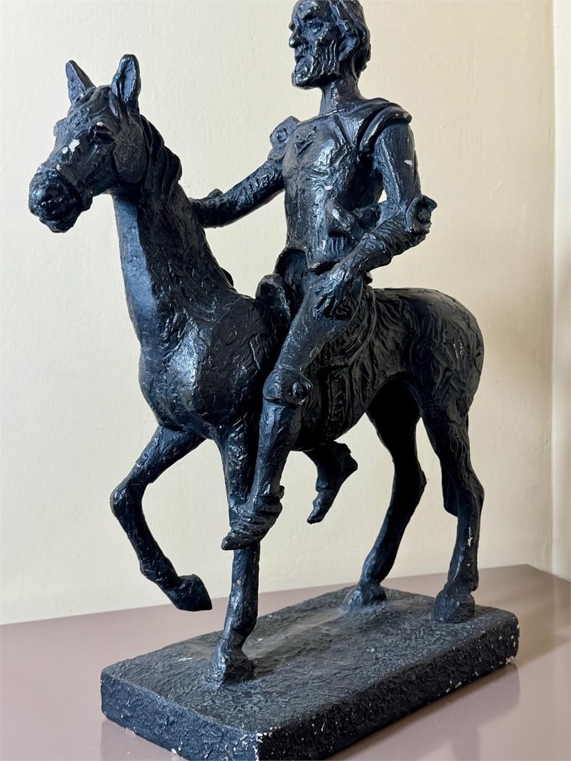Vintage Sculpture- Austin Production 1966: Vintage Austin Production 1966 large Don Quixote on horse sculpture statue.Dimensions: H:16in L:12in W: 6in