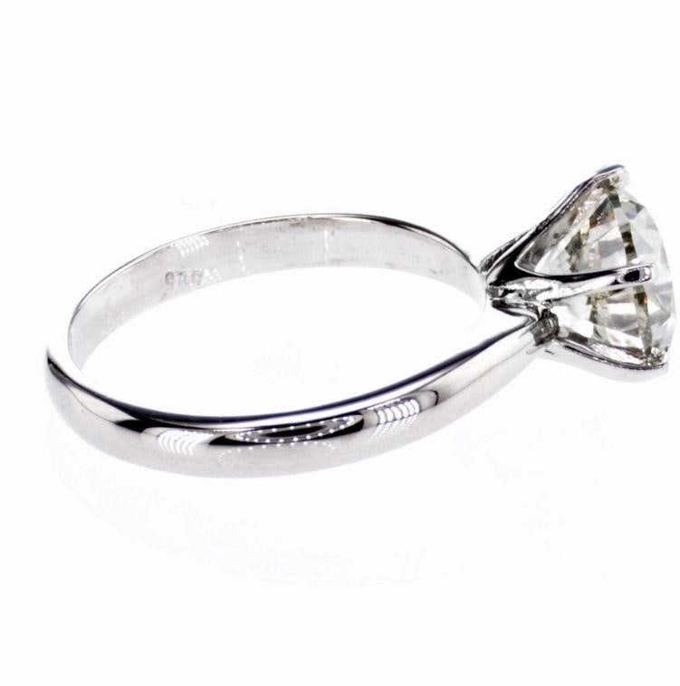 Natural Round Cut Diamond Ring 2.58ct - 4