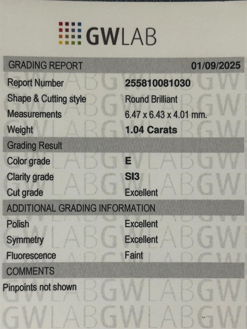 Natural Round Diamond 1.04 Ct - 3