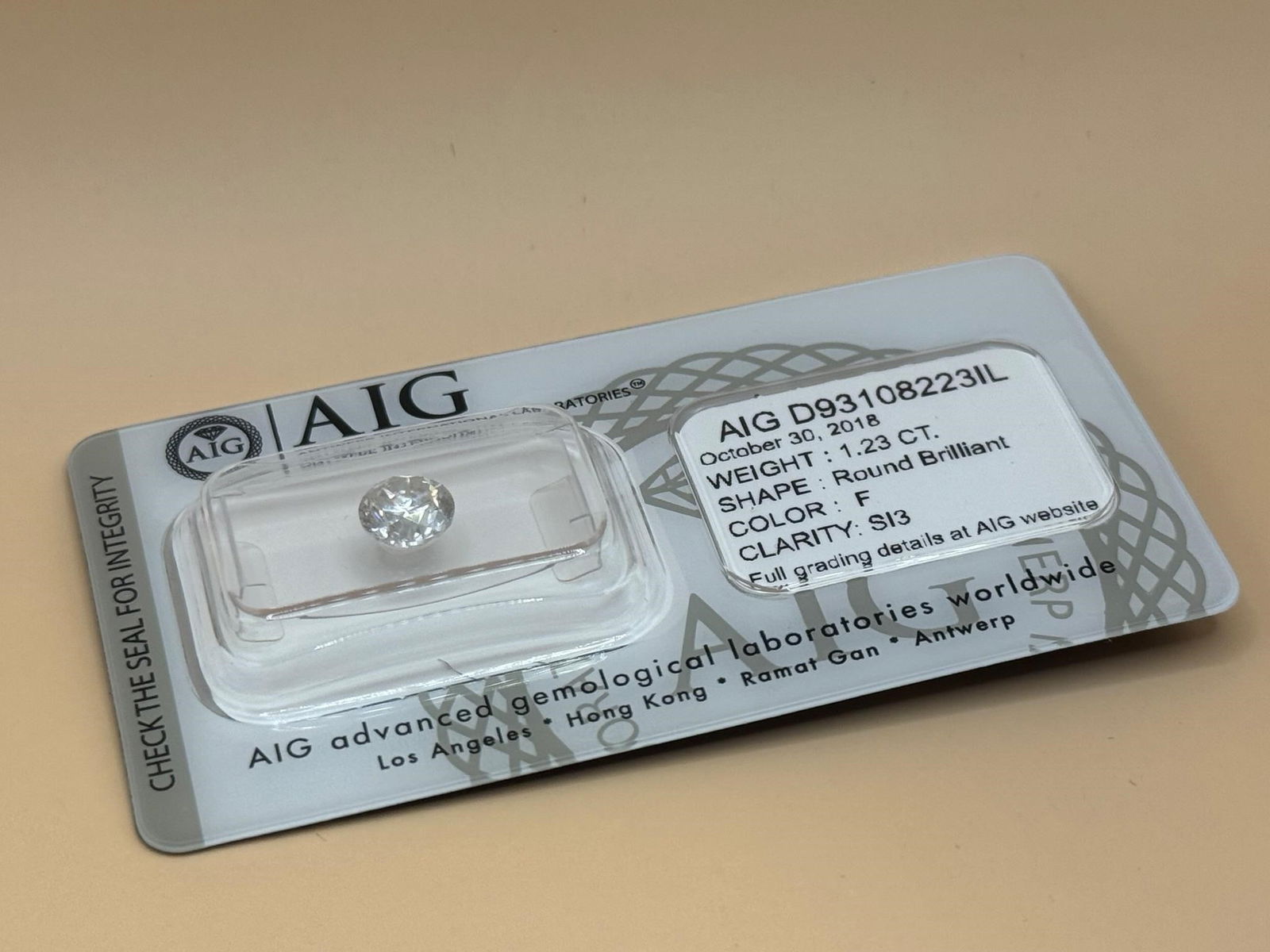 Natural Round Diamond 1.23ct - 3