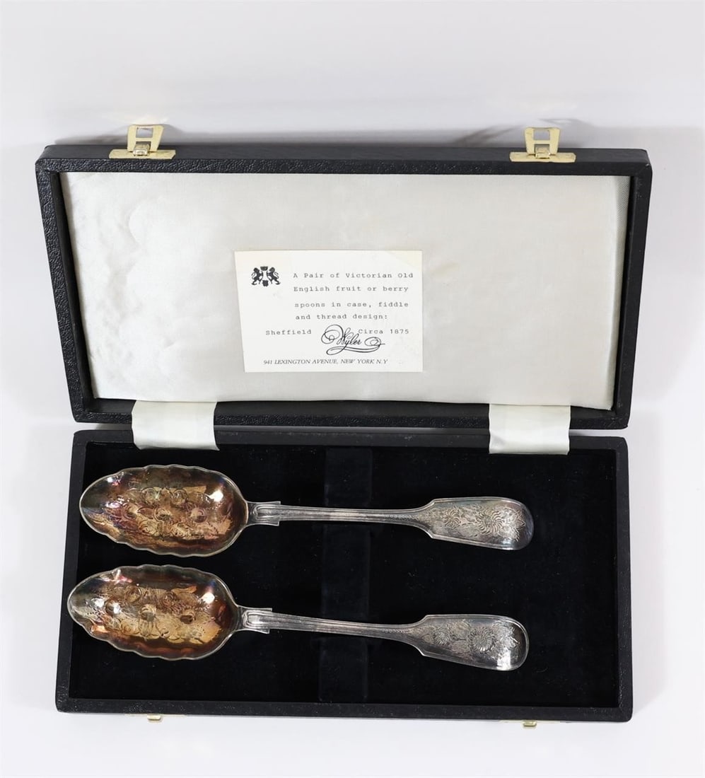 Antique Victorian Old English Spoons Set: A charming set of Antique Victorian Old English spoons, showcasing elegant craftsmanship and timeless design. These spoons reflect the refined style of the Victorian era, making them a perfect