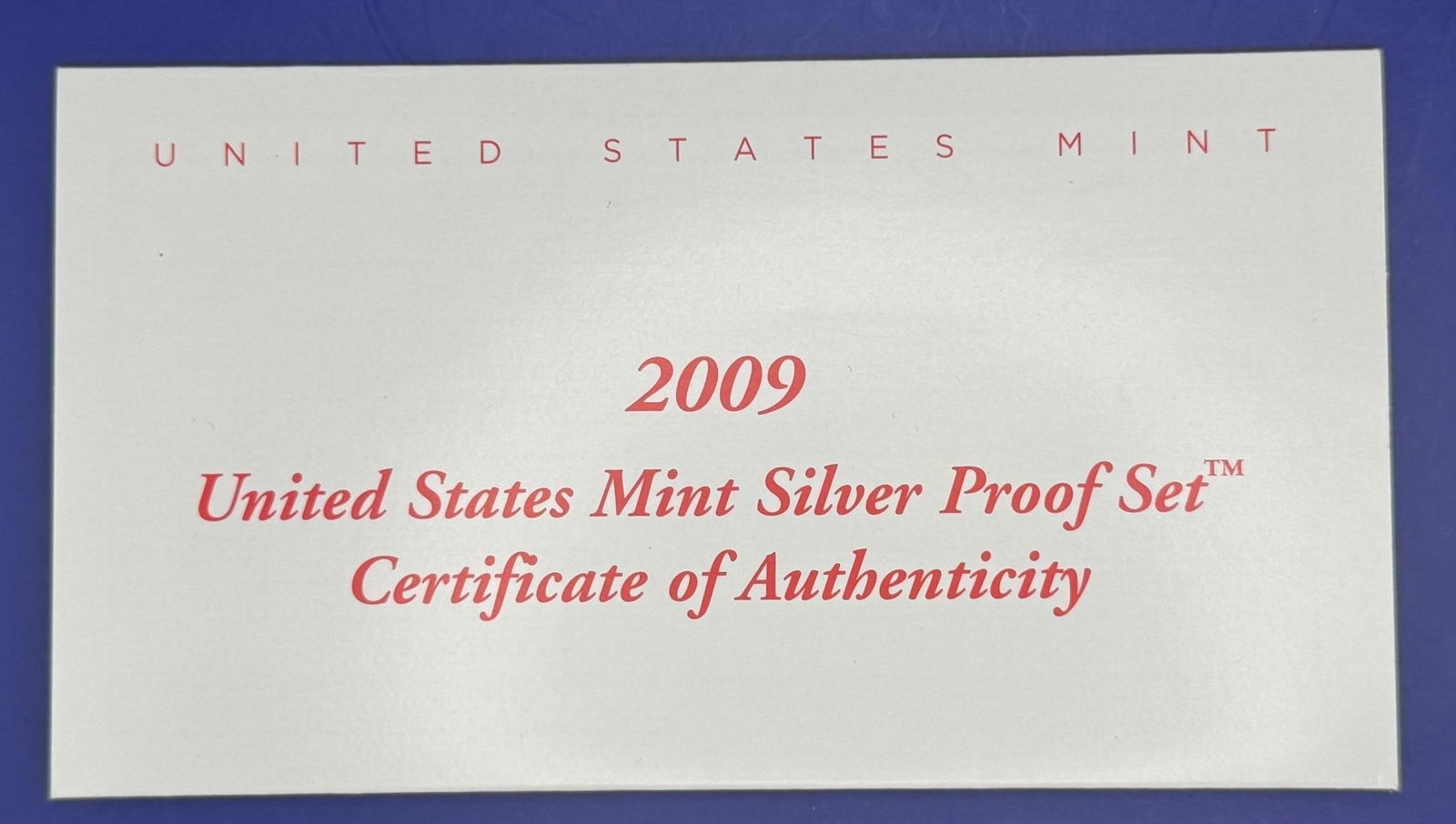 2009 US Mint Silver Proof Set - 12