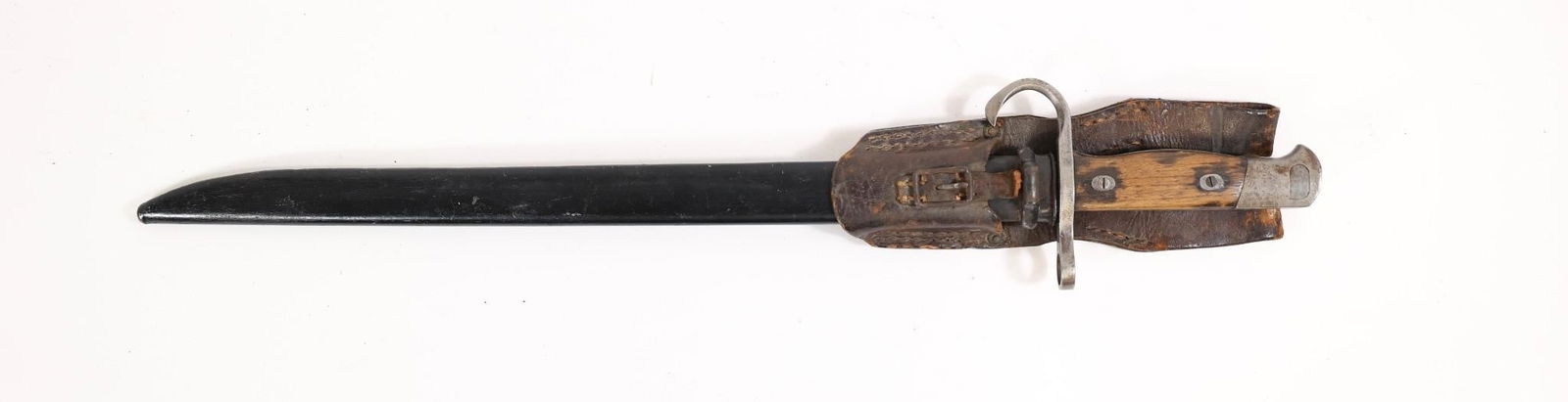 Japanese Arisaka M30 Bayonet W/ Frog & Scabbard: Japanese Arisaka M30 Bayonet W/ Frog & Scabbard