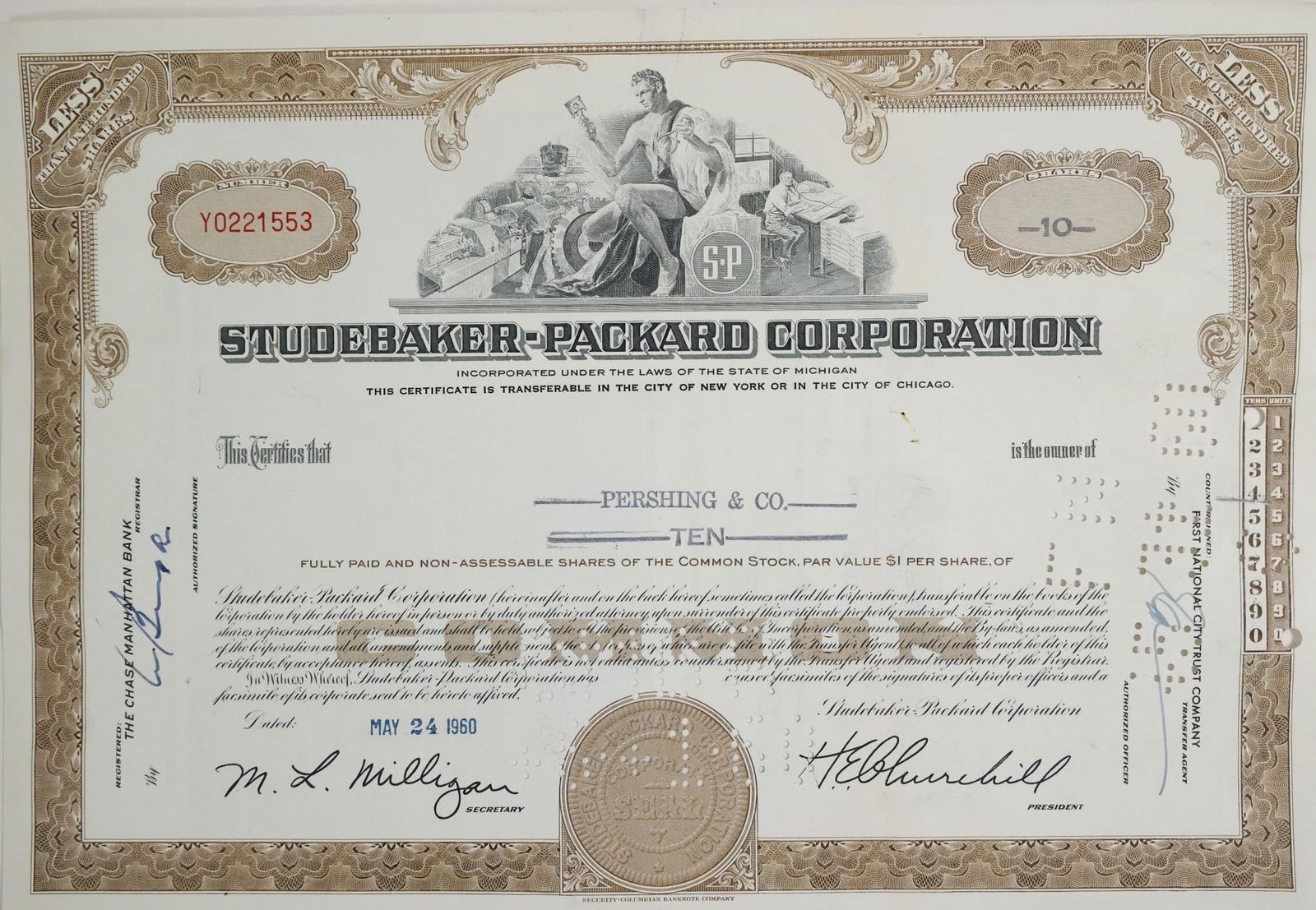 Studebaker-Packard Corporation 10-Share (1 of 2)