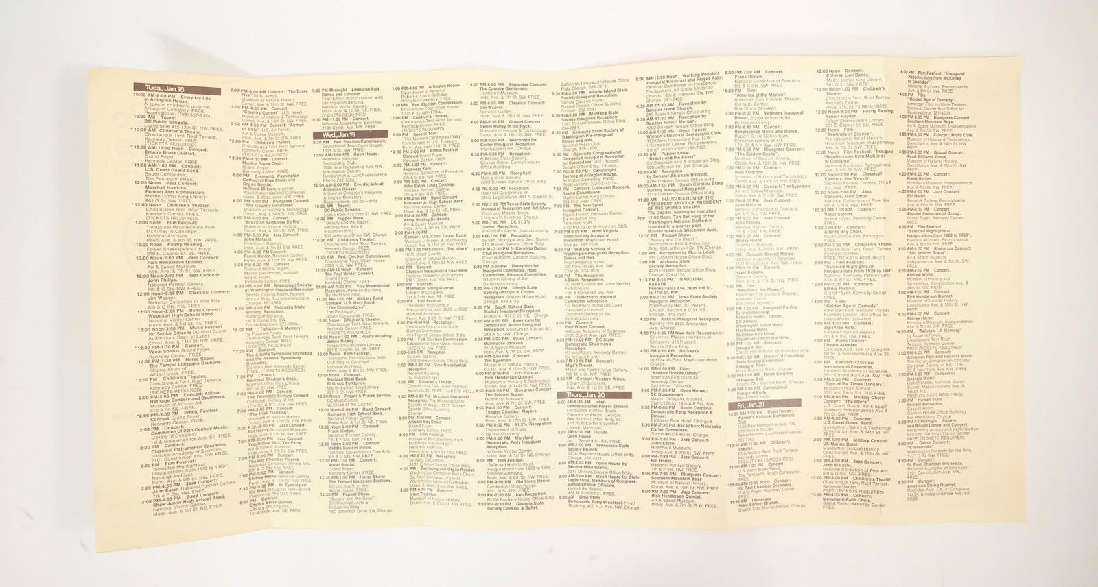 1977 Inaugural Schedule - 3