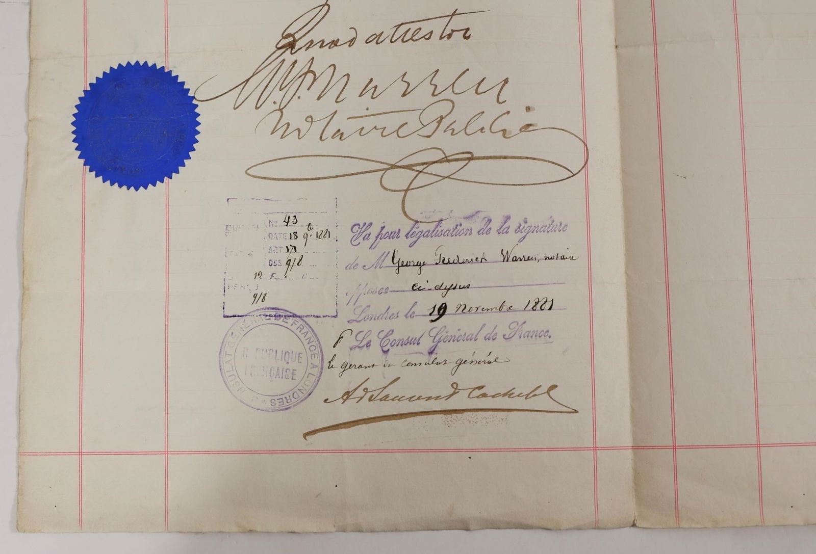 1881 London Marriage Declaration Document - 3