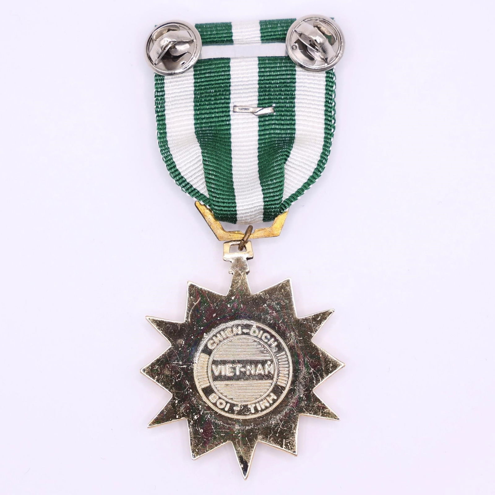 Republic of Vietnam Campaign Medal: Republic of Vietnam Campaign Medal with the "1960-" date bar. This decoration was awarded by the government of South Vietnam to members of allied forces who served in the Vietnam War for a period of