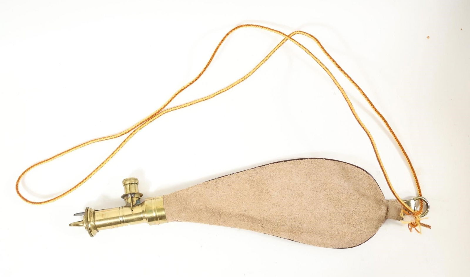 Brass and Suede Shot Flask - 2