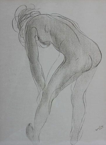 Nude Drawing print by Auguste Rodin - 2