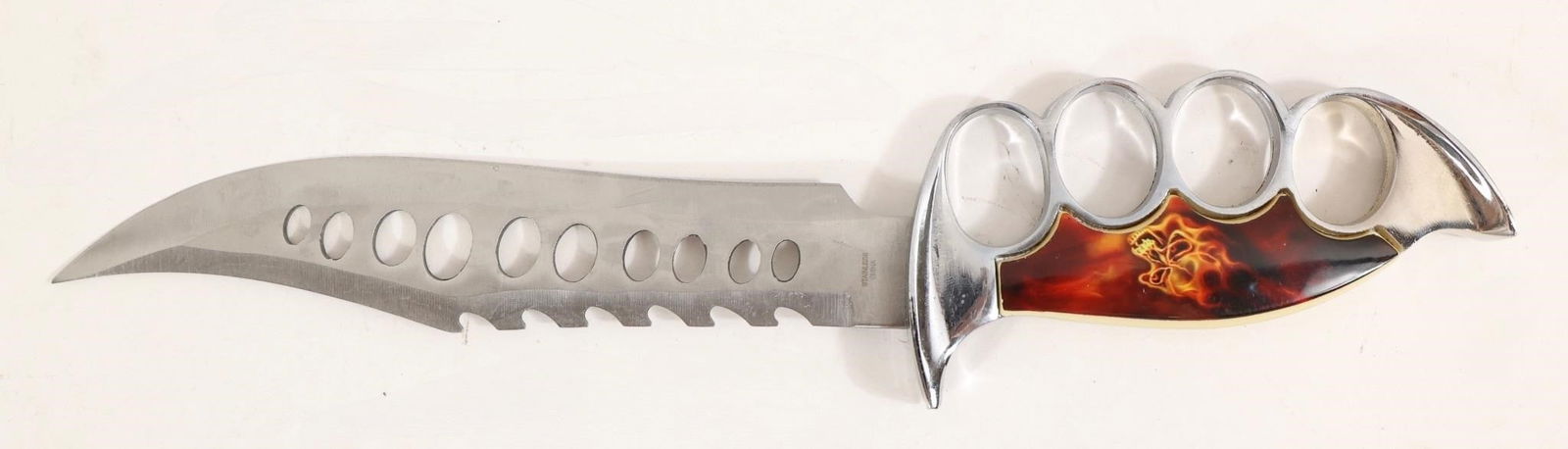 Rite Edge 13.25" Flamed Skull Knife/ decor - 2