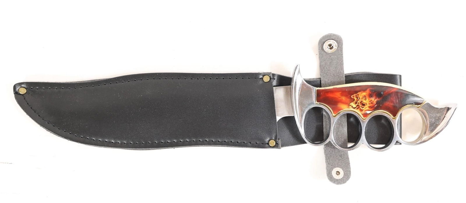 Rite Edge 13.25" Flamed Skull Knife/ decor - 3