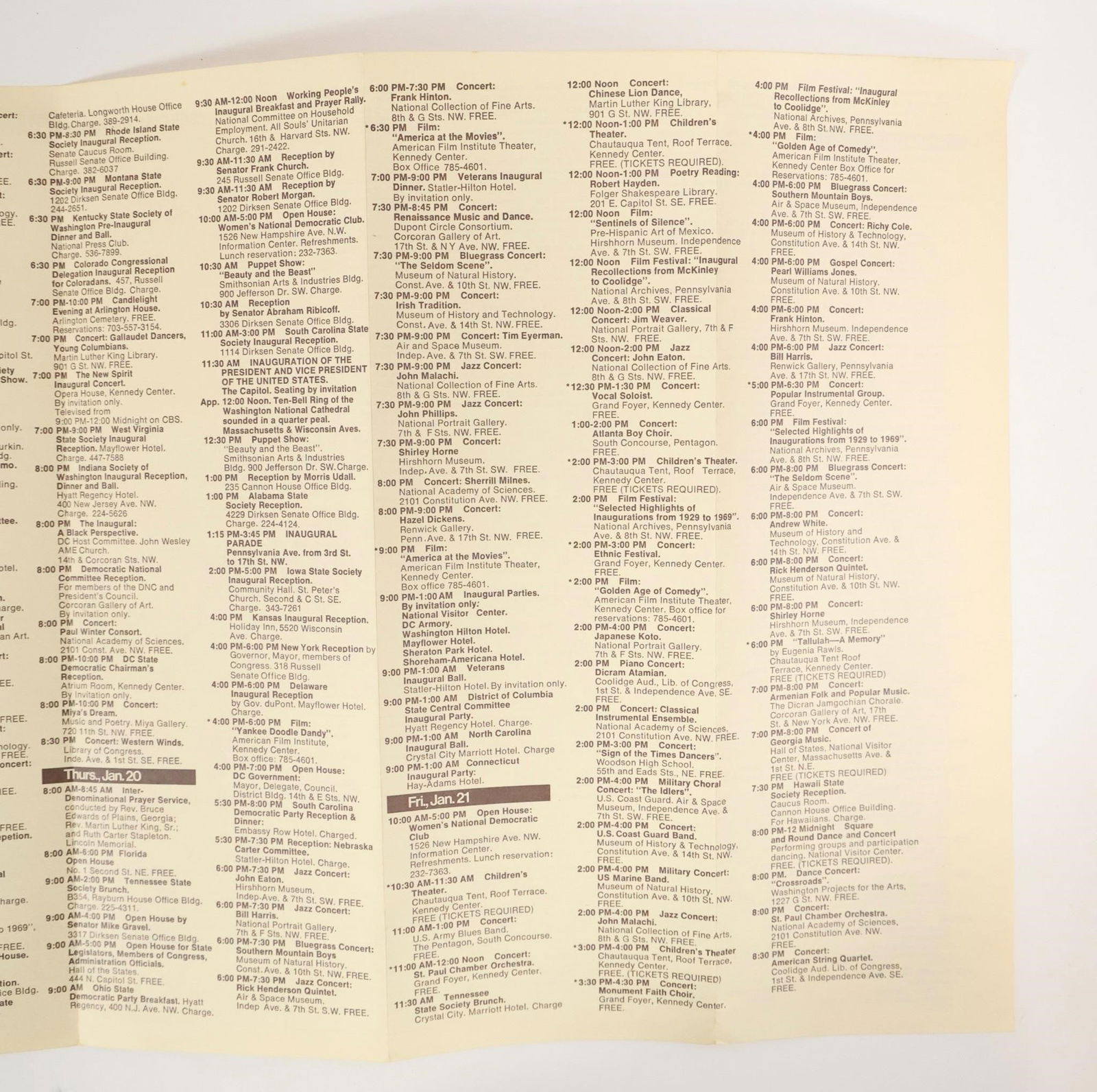 1977 Inaugural Schedule - 5