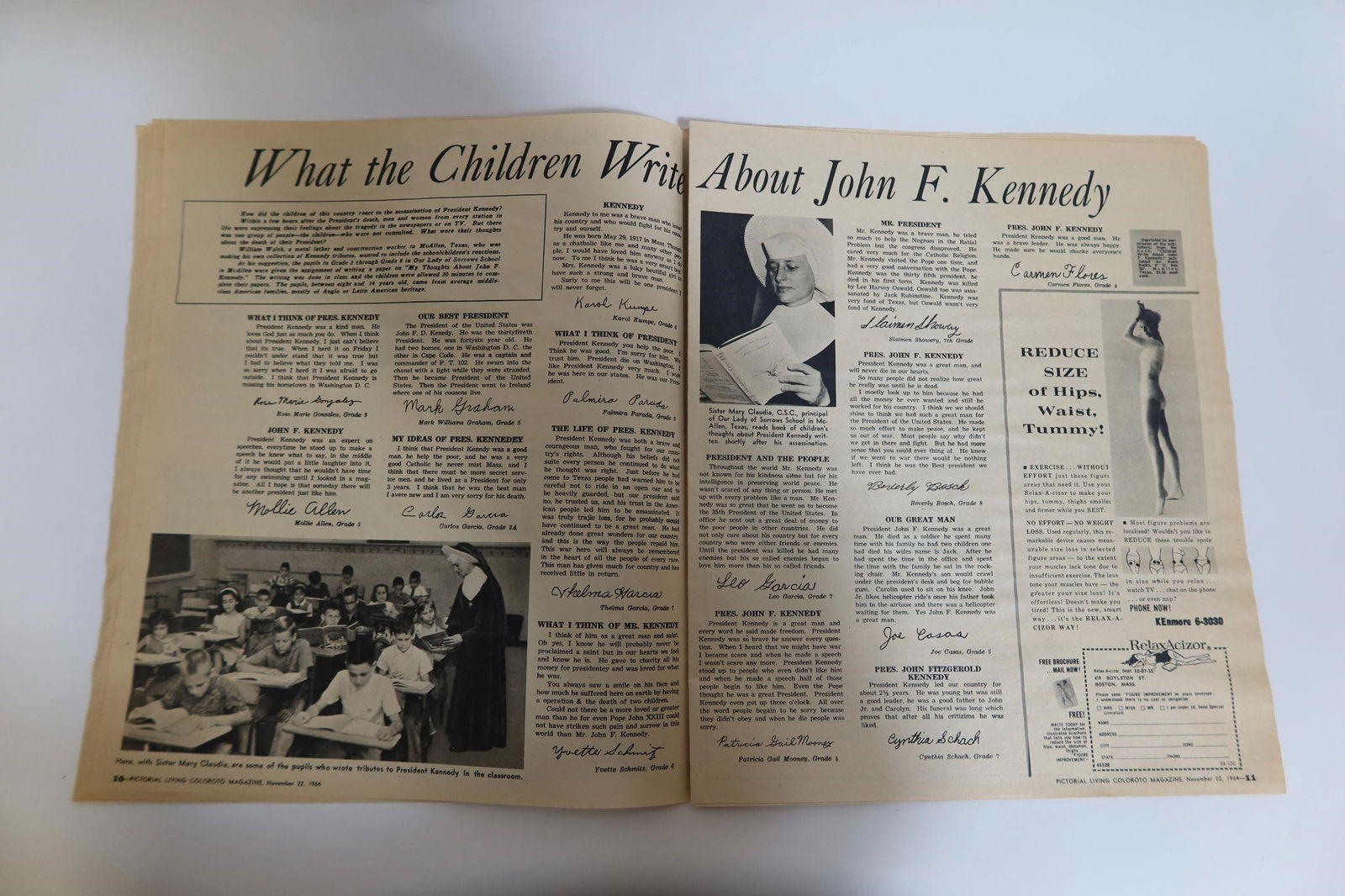 JFK Remembered Magazine Spread - 2