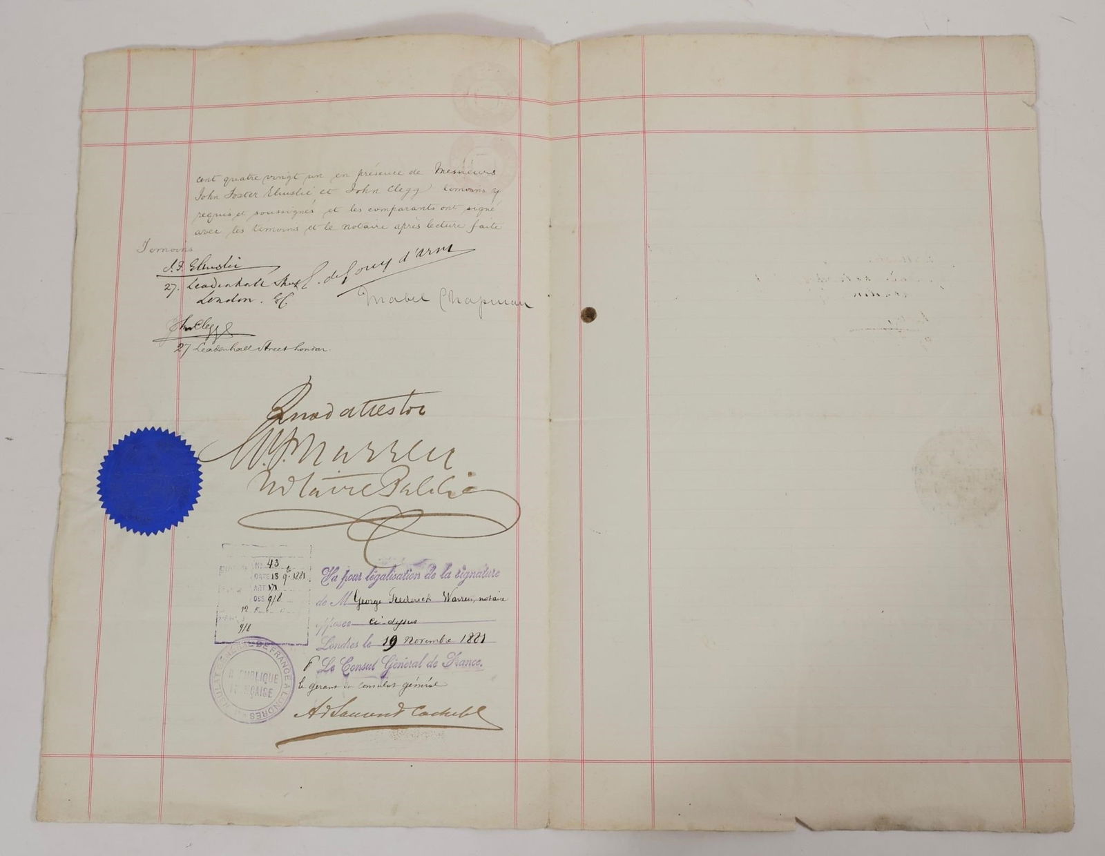 1881 London Marriage Declaration Document - 2