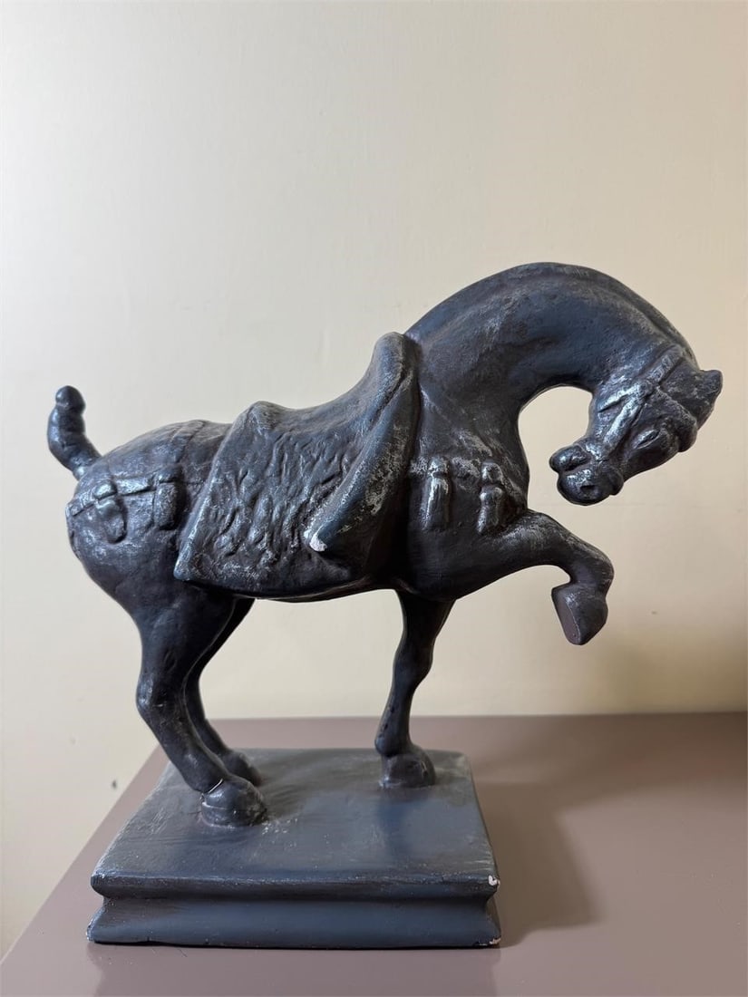 Tang Dynasty Style Horse: Tang Dynasty Style Horse Sculpture Dimensions: H: 13in L:10in W: 5in