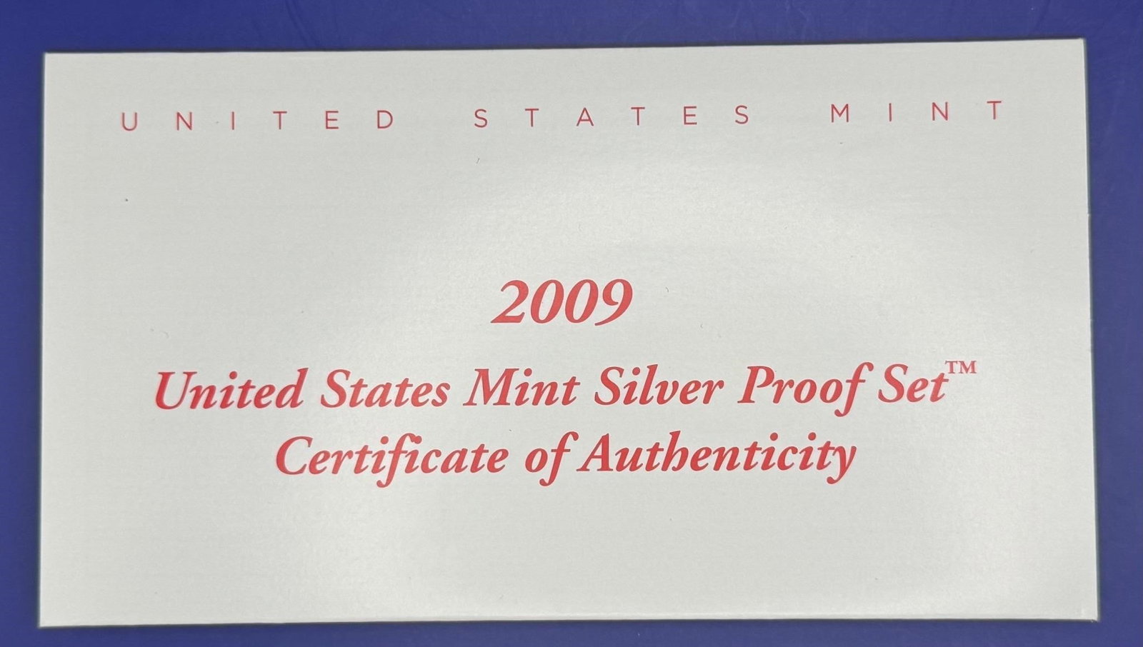 2009 US Mint Silver Proof Set - 12
