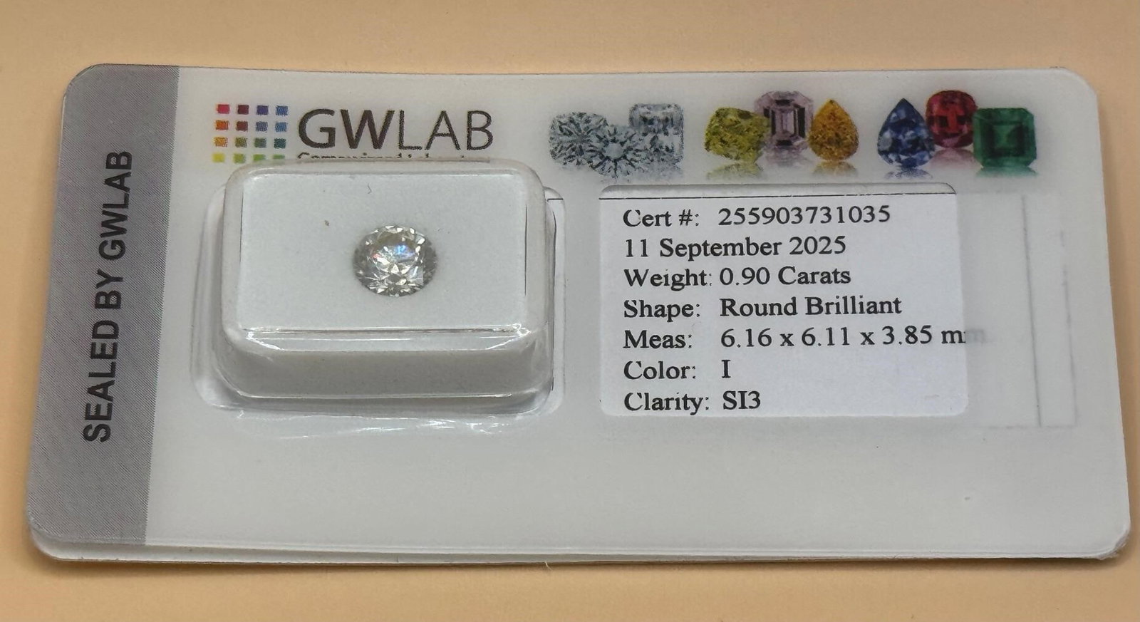 Natural Round Diamond 0.90ct - 2