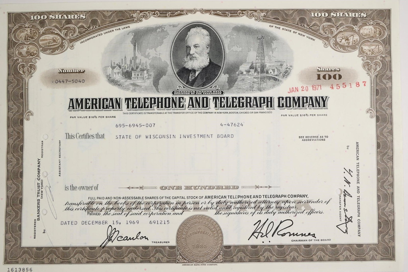 American Telephone and Telegraph Company (1 of 2)