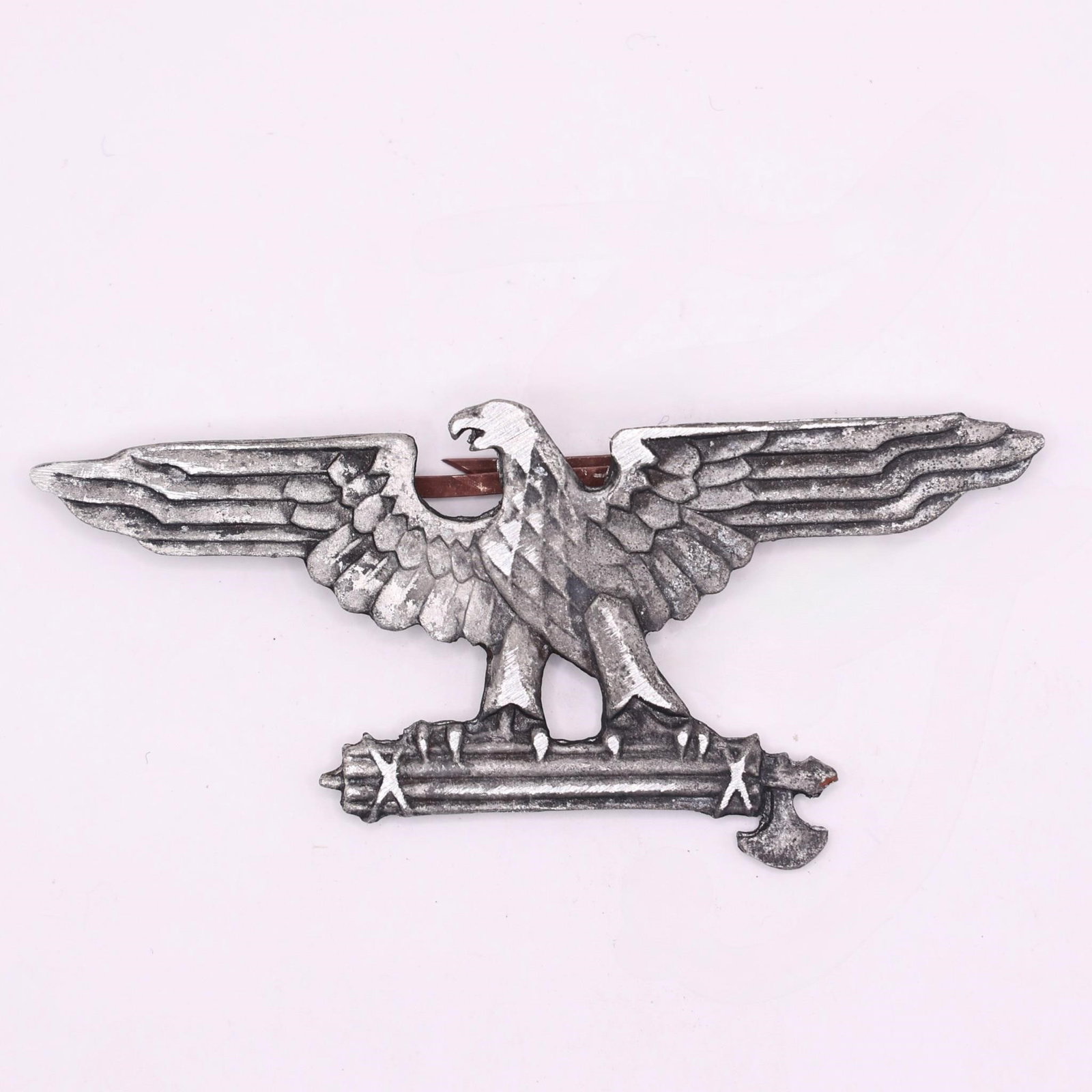 WW2 German Waffen SS Officer Cap Eagle Badge: This item is a collectible WW2 German Waffen SS officers cap badge eagle.