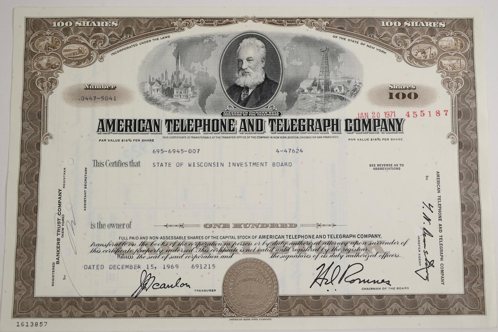 American Telephone and Telegraph Company (1 of 2)
