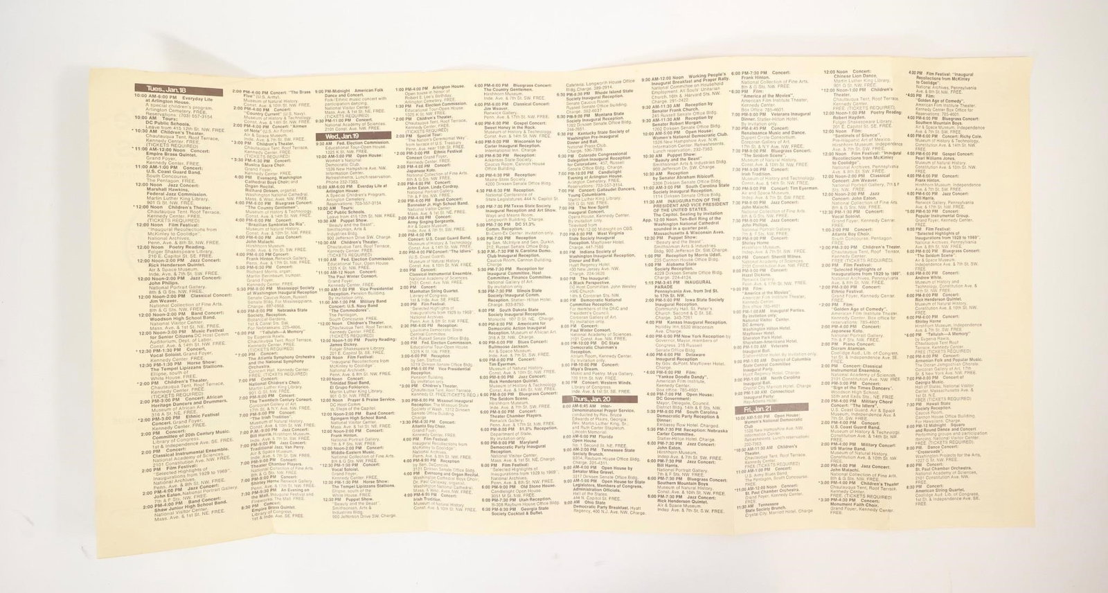1977 Inaugural Schedule - 3