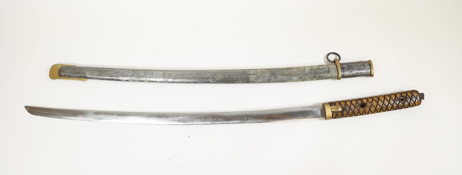 WWII Type 95 Wood "Pineapple" Handle Katana (1 of 9)