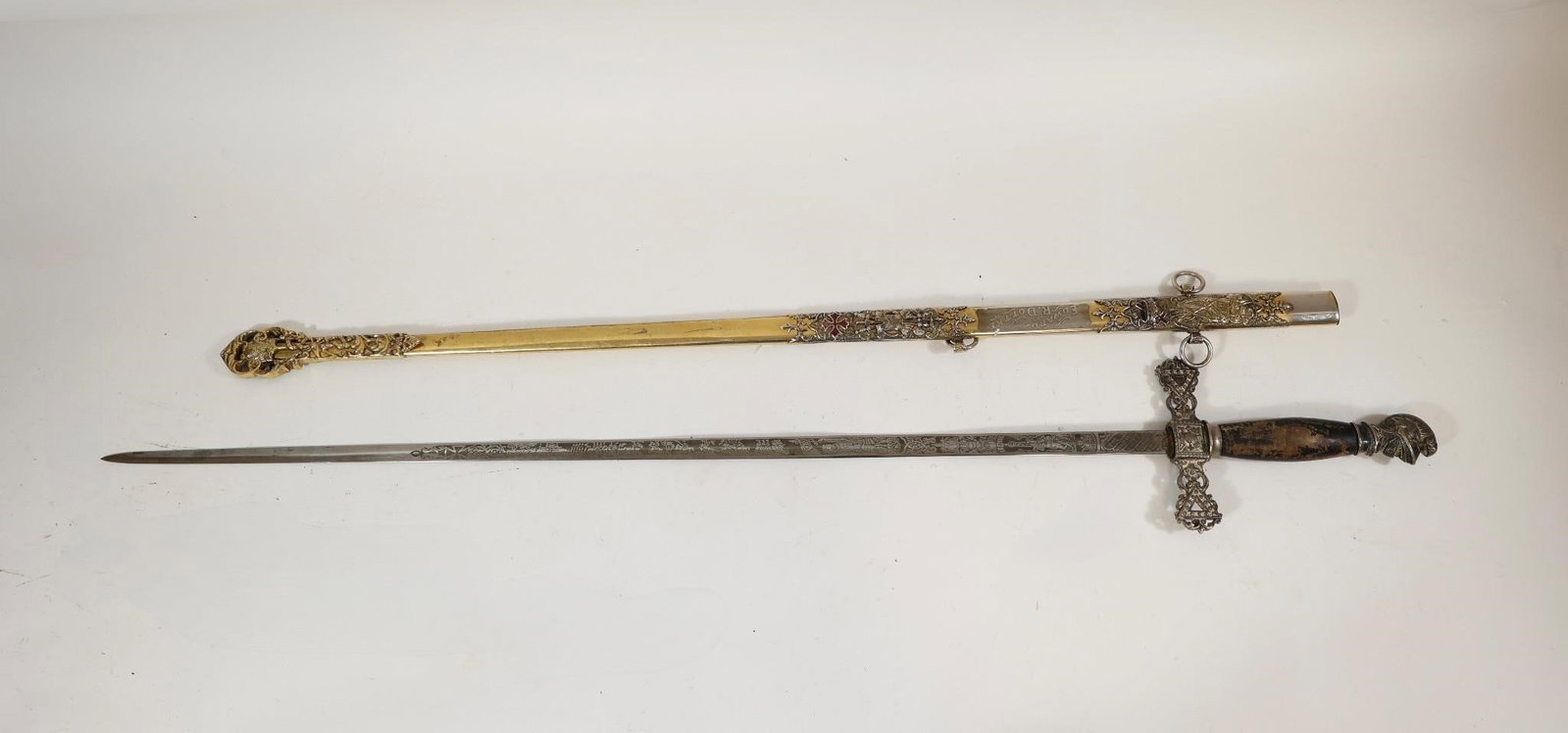 Masonic Knights Templar Sword w/ Scabbard - 3