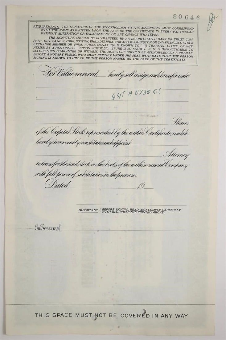 AT&T Stock Certificate - 2