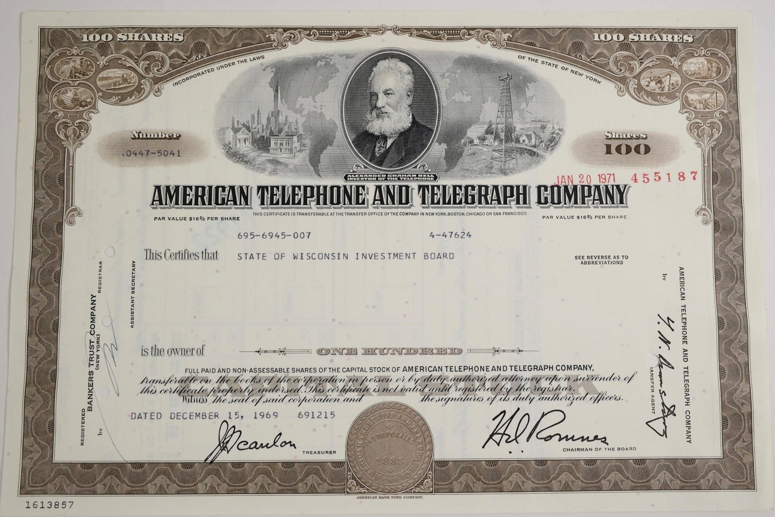 American Telephone and Telegraph Company (1 of 2)