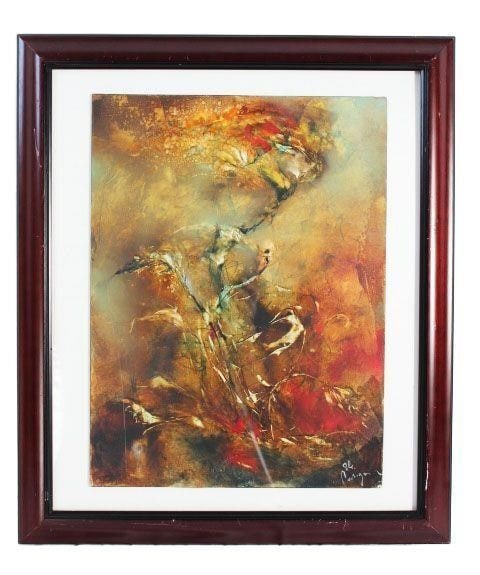 Flower Dance signed by artist: Painting is framed.Dimensions: 16" x 21"The work was executed by an unknown hand, but is a deliberate copy of a known work by the artist.