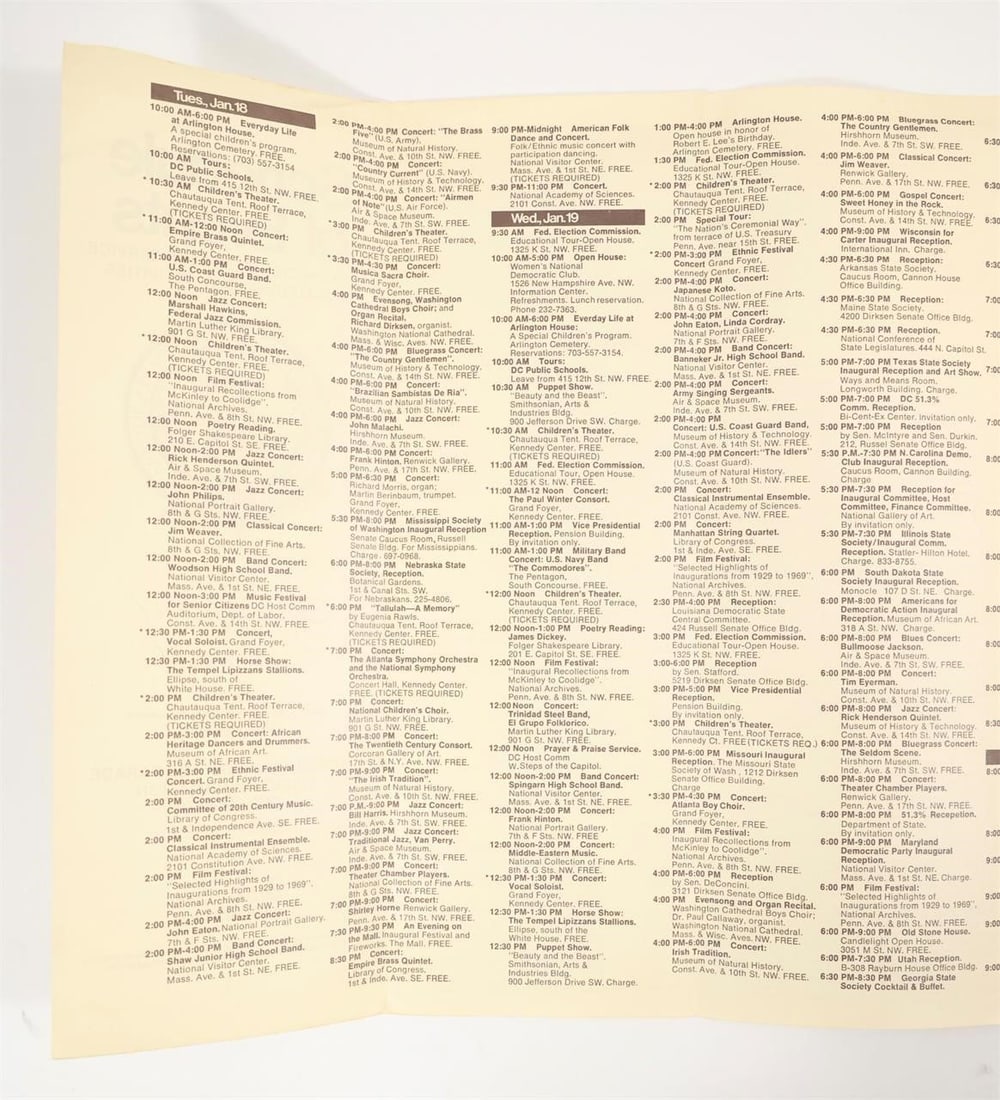 1977 Inaugural Schedule - 4