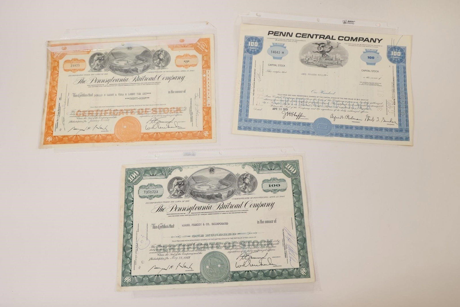 Pennsylvania Railroad & Penn Central Certificates (1 of 2)