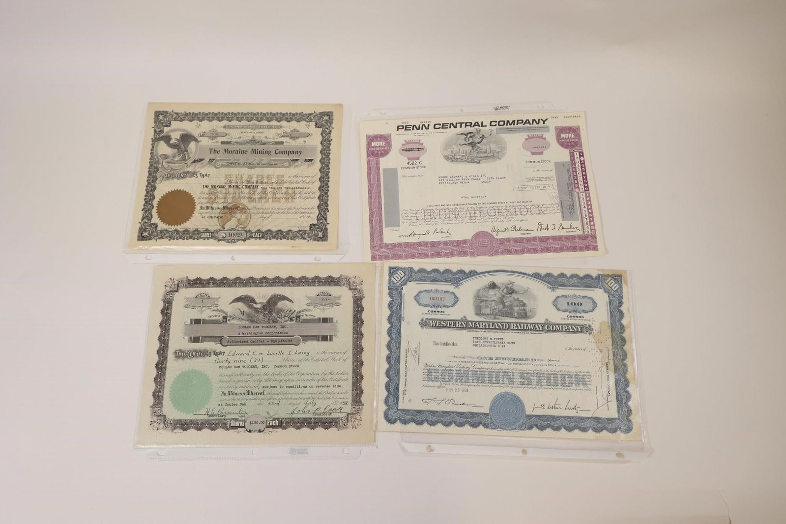Mining, Railroad & Corporate Certificate Group (1 of 2)
